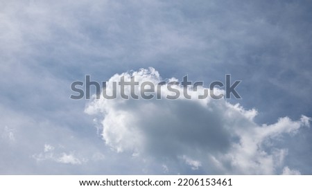 Beautiful clouds in the clear sky