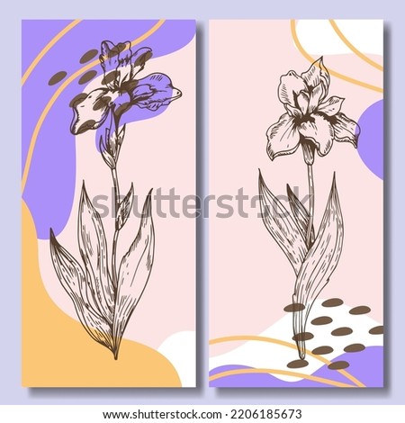 Hand drawn flower abstract background collection wallpaper