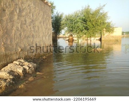 Damages from floods in Pakistan 2022 Royalty-Free Stock Photo #2206195669