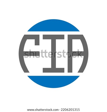 FIA letter logo design on white background. FIA creative initials circle logo concept. FIA letter design.