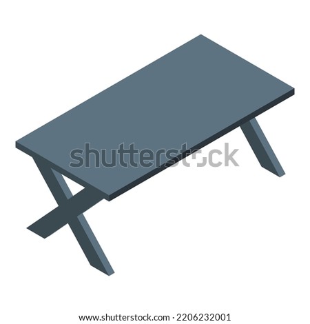Table furniture icon. Isometric of table furniture vector icon for web design isolated on white background