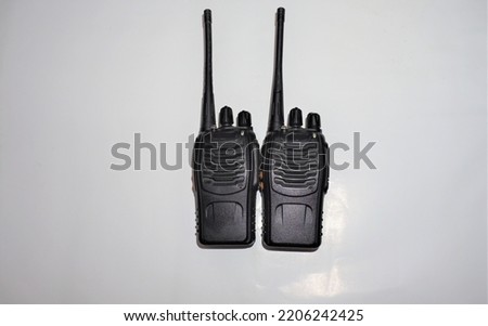 two communication tools on black and white background

