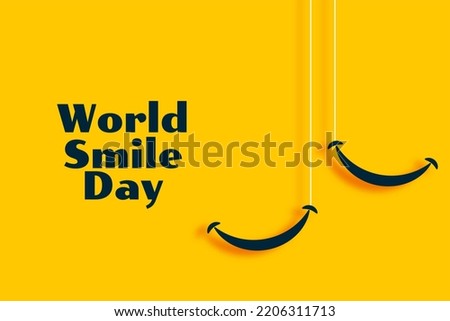 world smile day yellow banner Royalty-Free Stock Photo #2206311713
