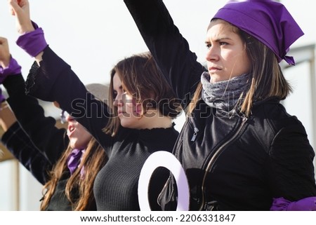 Women's rights: International Day for the Elimination of Violence Against Women representation Royalty-Free Stock Photo #2206331847