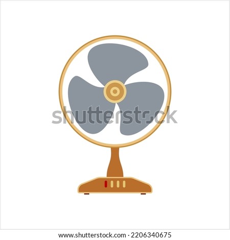 Table Fan Icon, Portable Fan Vector Art Illustration