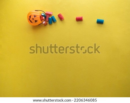 Halloween background with yellow color