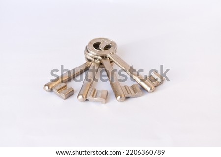 Keys on white background isolated