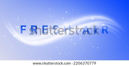 Blue waves fresh air aroma vector abstract clean flow technology condition design wavy pattern stream Royalty-Free Stock Photo #2206370779