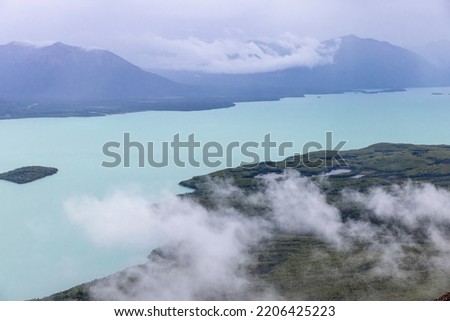 Beautiful landscape view of Lake Clark National Park near Port Alsworth in Alaska. 