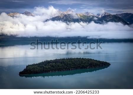 Beautiful landscape view of Lake Clark National Park near Port Alsworth in Alaska.  Royalty-Free Stock Photo #2206425233