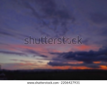 Blurred view at a calm sunset.