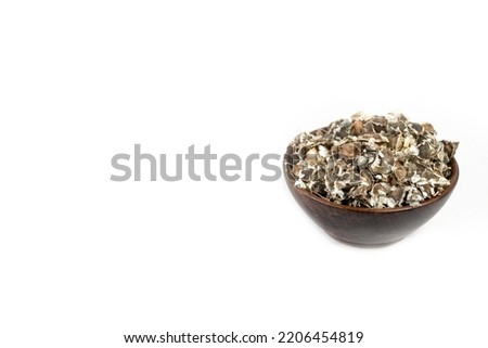 Moringa oleifera seeds isolated on White Background 