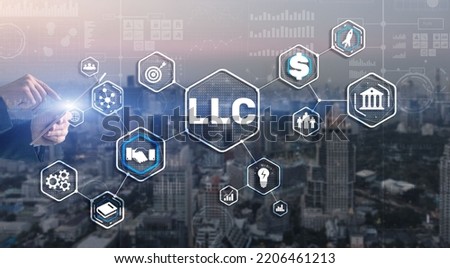 LLC. Limited Liability Company. Business Technology Internet Royalty-Free Stock Photo #2206461213
