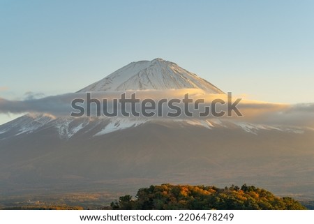 Mount Fuji scenery before winter is a famous tourist attraction in japan
