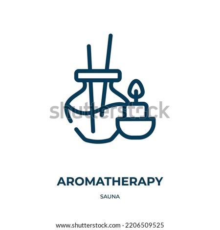 Aromatherapy icon. Linear vector illustration from sauna collection. Outline aromatherapy icon vector. Thin line symbol for use on web and mobile apps, logo, print media.