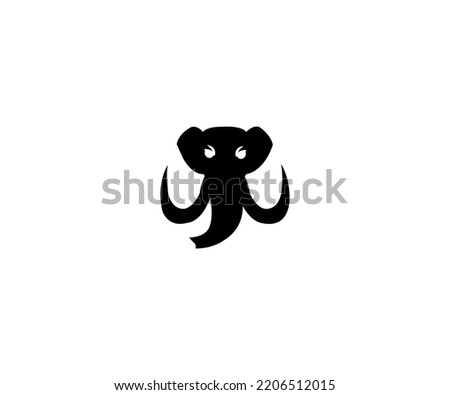 Elephant Head Logo  Vector Template Abstract Monogram Symbol