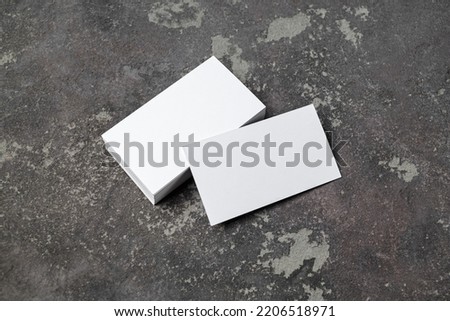 Photo of blank business cards. Template for your design.