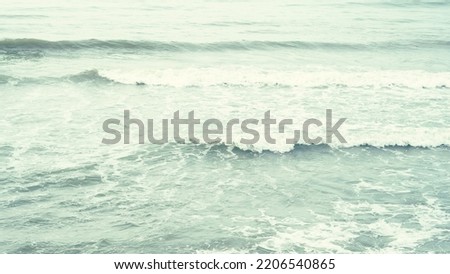Real photo sea water waves, abstract background, nature power, pale light grey green matte more tone in stock