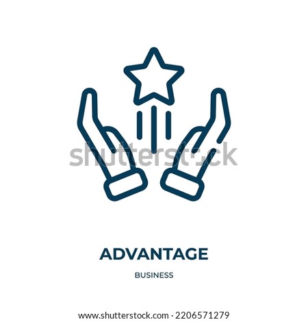 Advantage icon. Linear vector illustration from business collection. Outline advantage icon vector. Thin line symbol for use on web and mobile apps, logo, print media. Royalty-Free Stock Photo #2206571279