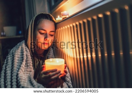 Shutdown of heating and electricity, power outage, blackout, load shedding or energy crisis, concept image. Royalty-Free Stock Photo #2206594005