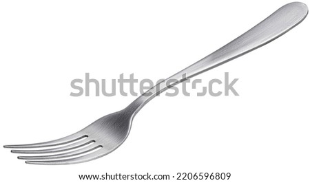 Metal fork isolated on white background, full depth of field Royalty-Free Stock Photo #2206596809