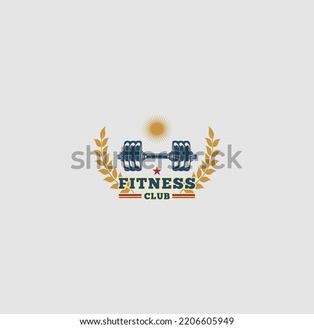 fitness center vector logo simple and elegant