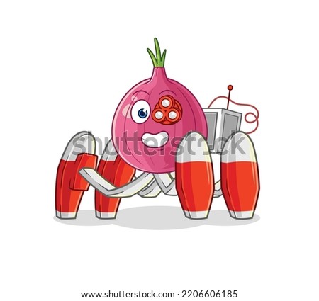 the red onion future robot vector. cartoon character