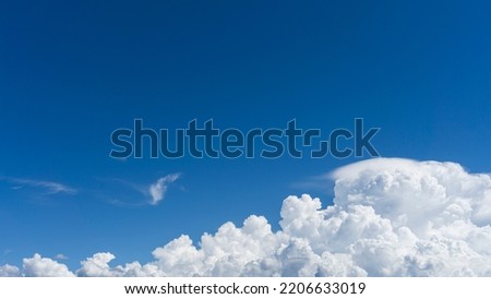 Refreshing blue sky and cloud background material