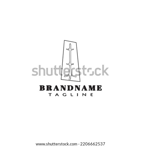 coat stand flat logo template icon design black modern isolated vector illustration