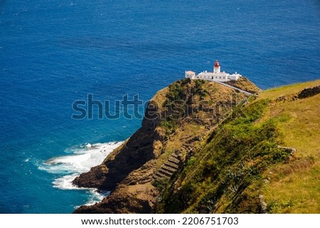 lighthouse in santa maria, azores, portugal
