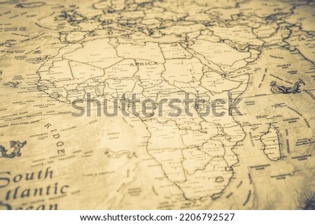 Africa on map of the world