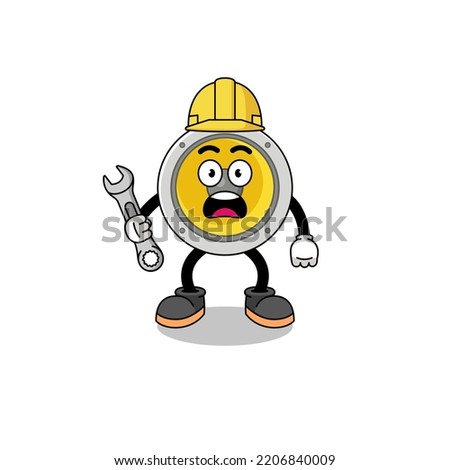 Character Illustration of speaker with 404 error , character design