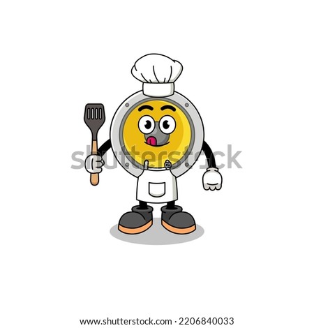 Mascot Illustration of speaker chef , character design