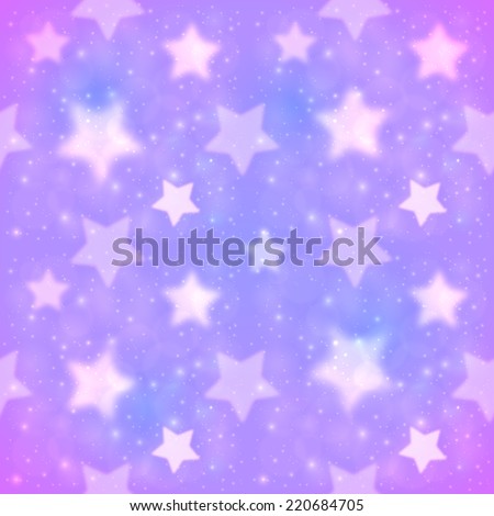 Purple blurred stars vector seamless pattern