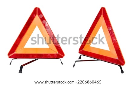 Sign on an emergency stop isolated under the white background Royalty-Free Stock Photo #2206860465