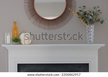 Yellow and orange fall decorations