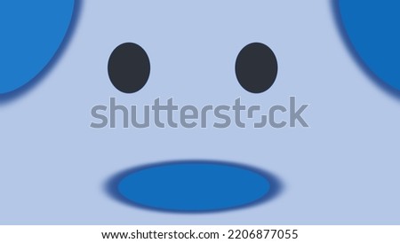 Cute Dog Illustration Background With Light Blue Color