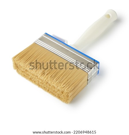 Wallpaper paste brush isolated over white background. Royalty-Free Stock Photo #2206948615