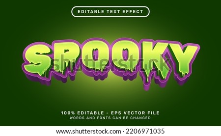 spooky 3d text effect and editable text effect