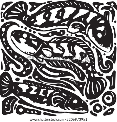 giant snakehead art for fishing