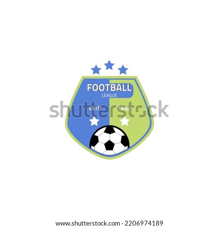 Football club emblem logo with two-tone shield shape.