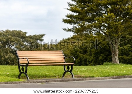 Bench on a park, calming, peaceful and refreshing