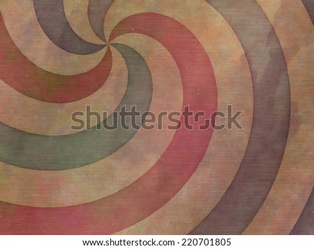 vintage swirl painting in red, green and blue