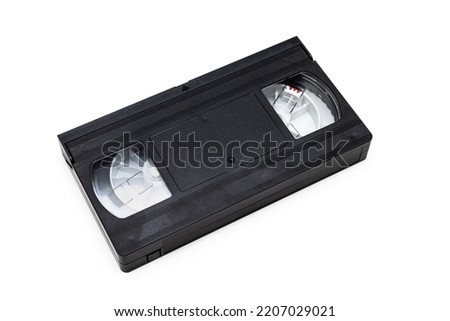 old video cassette isolated on white background. old video cassette