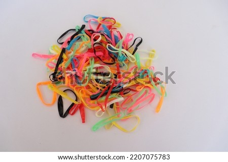 Elastic band rubber Isolated With White background