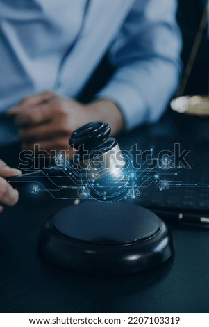 Lawsuit and justice concept, Lawyer working with partner at law