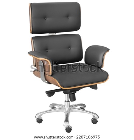Black executive office chair. Isolated on a white background