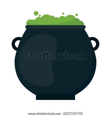 witch cauldron icon on white background