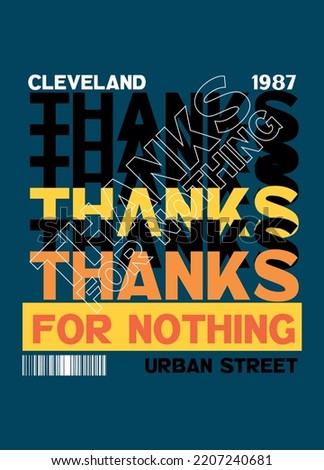 cleveland thanks for nothing,t-shirt design fashion vector for kids