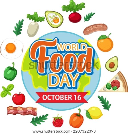 World Food Day Banner Design illustration